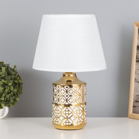 HELP LAM "Maria" 1x40W E14 white/gold 22x22x36cm