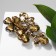 Brooch "Flower Vine", emerald color in black gold