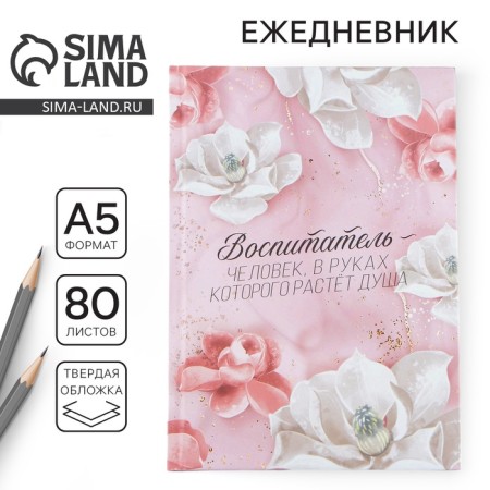 Diary, solid cover, A5, 80 sheets "Educator"