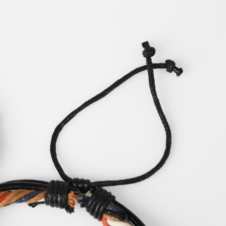Bracelet male "Success Success" pigtail, 5 threads, colored, d = 7 cm-2