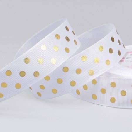 Republic tape with embossing "Peas", 25 mm, 23 ± 1 m, white color No. 001