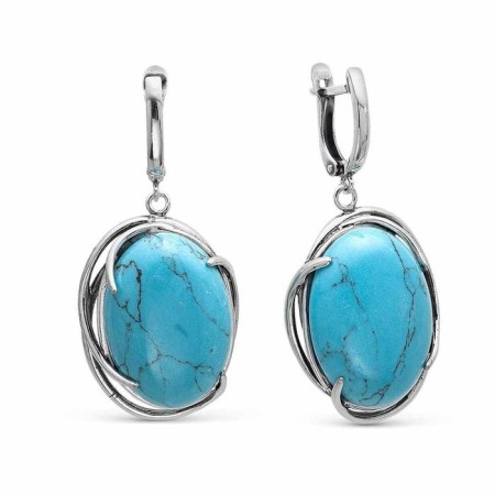 Earrings in the edging "turquoise", echoing with oxidation