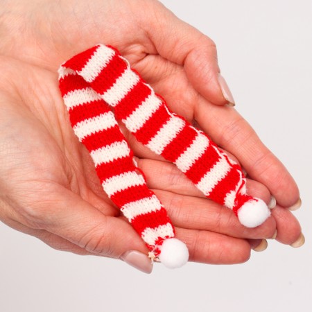 A scarf for toys knitted "Winter evening", set of 5 pcs., Size 1pc. - 27 × 2 cm-2