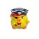 Duckling on the car panel, pirate, yellow
