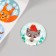 New Year Stick Paper "Snowman and Beast" d = 2.5 cm 252 pcs in the roll