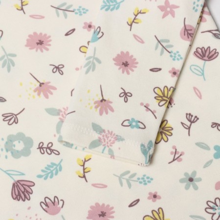 T -shirt with DL. Sleeve crumb I Flower, height 62-68 cm, beige-2