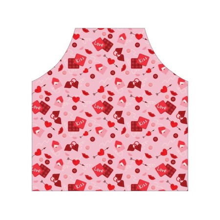 Apron kitchen with a photo print "Kiss Love", adjustable, size OS-2