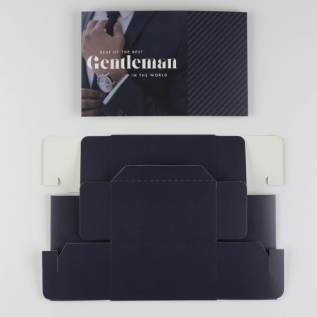 Gift folding box, packaging, "Gentleman", 14 x 14 x 8 cm-5
