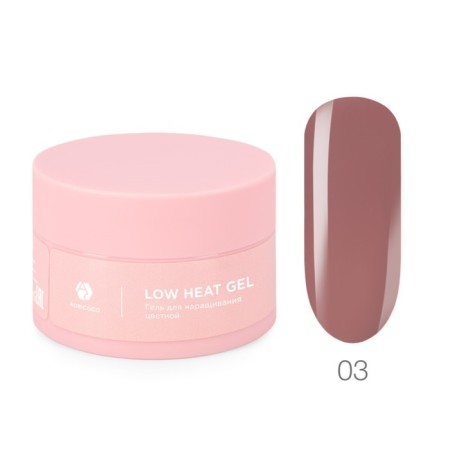Low -temperature single -phase color gel Adricoco Low Heat, No. 03 Warm Cocoa, 50 ml