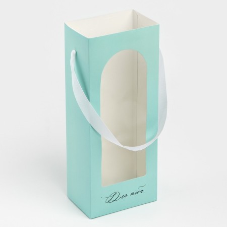 Packet-carrier for flowers with a plastic window, “for you”, Tiffany, 30 x 12 x 8 cm-6