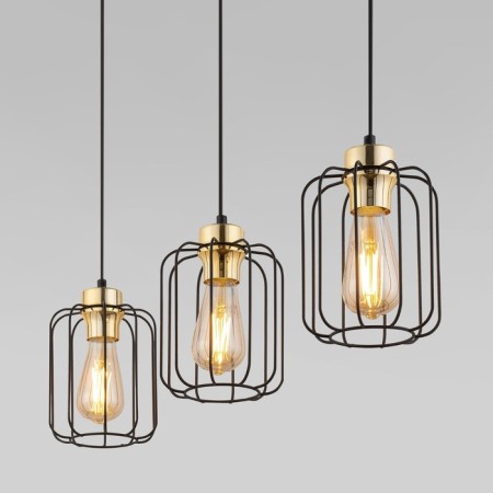 Suspendor Light TK Lighting Galaxy New 4716, E27, 3x60W, 740x150x1200 mm, black color black-2