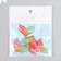 Decor for creativity plastic "Tail of a mermaid with golden lines" Rainbow 3x2.4 cm