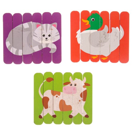Puzzle. Collect 6 pictures "Farm", bilateral sticks-4