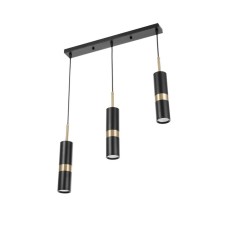Bayerlux suspension Bayerlux “Holly” 3xLED 15W 4000K Black Gold 6x6x33-233cm