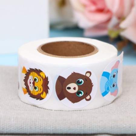 Stickers in the Roll "Friends", 500 pcs, 2.5 x 2.5 cm-1