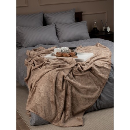 Texrepublic blanket, size 200x220 cm, brown color-5