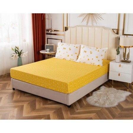 Sheet with pillowcases "Hunia", size 160x200x30 cm, 50x70 cm - 2 pcs