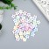 Beads for creativity plastic "English letters on the flower" set 20 grams mix 1.2x1.2 cm