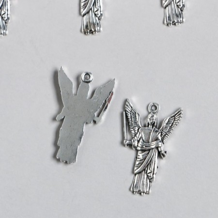 Decor for creativity Metal "Angel in toga with a staff" silver 2.7x1.6 cm