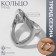 Ring Metal "Trend" oval, color silver, size 16