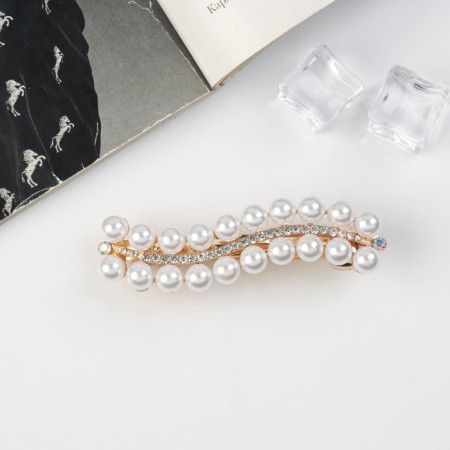 Hair hairpin "Olympia" wave, 8.5 cm