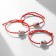 Bracelet "Cat" NECO, white-red color, cat mix