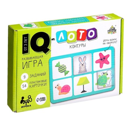Board game "Smart Loto. Contours ", 2 players, 3+-6