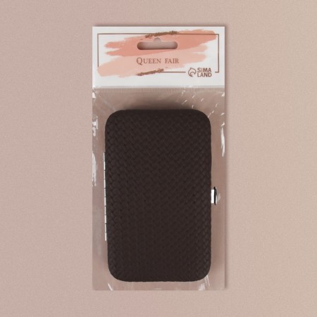 Manicure set, 7 items, in case, brown color-7