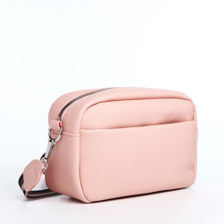 Bag Cross-Bodi with a zipper, pink color-2