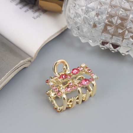 Hair crab "Selena Galant" straight, 3 cm, gold