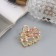 Hair crab "Selena Galant" straight, 3 cm, gold