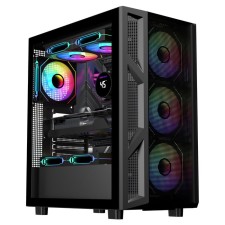 Корпус GMNG GG-CC102 черный без БП ATX 6x120mm 2x140mm 1xUSB2.0 1xUSB3.0 audio bott PSU