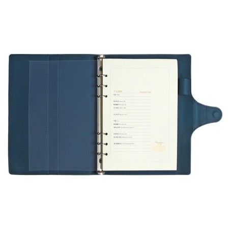Organizer on the rings, A5 format, 92 sheets, line, knife, SoftShel cover cover-2