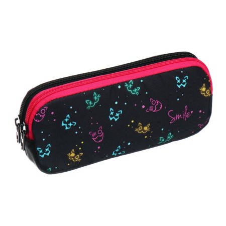 Penal soft, 2 compartments, volumetric, 90 x 220 x 40 mm, Stavia "Neon" Black 86213-2