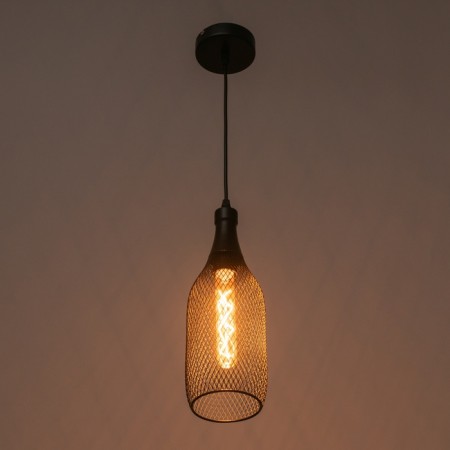 Chandelier "glass" 1x60W E27 black-2