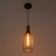 Chandelier "glass" 1x60W E27 black