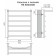 Terminus water heated towel rail "Classic" P6, 500x600 mm, lower connection, chrome