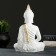 Figure "Buddha Small" 16x9x23cm white-gold
