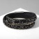 Bracelet skin "Stone luxury" Solder, gray color in silver, l = 37 cm