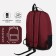 Young backpack from the textiles with lightning, Fulldorn, 3 pockets, burgundy color