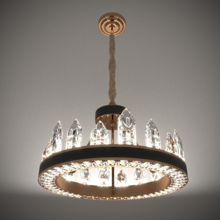 Crystal chandelier LED 50W 3000K black and gold 50x50x35-155 cm Bayerlux-2