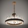 Crystal chandelier LED 50W 3000K black and gold 50x50x35-155 cm Bayerlux