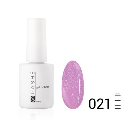 Color gel polish Pashe, No. 021 flickering crocus, 9 ml