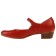 Folk women's shoes, insole length 21.5 cm, red color