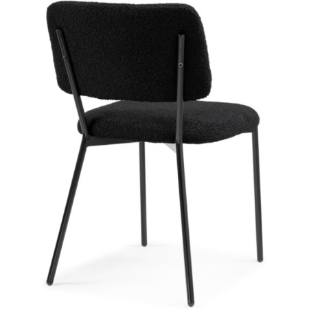 Stol on a metal frame Metal/Buyer fabric, black/black 48x555x77 cm-4