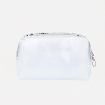 Cosmetic bag with zipper, matte color/multi -colored-1
