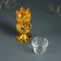 Climber Plastic, glass for 1 candle "openwork ball" glass on the leg gold 15x6x6 cm