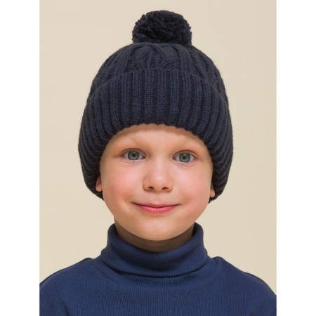 Children's hat, size 51-52, dark blue color