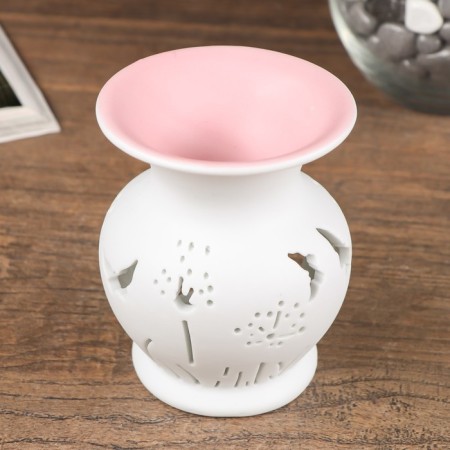 Aroma lamp ceramics "Butterflies at VAZ" MIX 9.5x7.5x7.5 cm-1