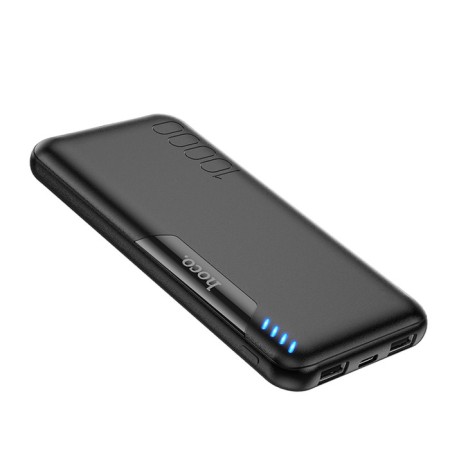 External battery Hoco J82, Li -Pol, 10,000 mAh, microUSB/type -C - 2 A, 2 USB - 2 A, black-2